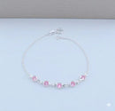 PULSEIRA CINCO ZIRCONIAS ROSA